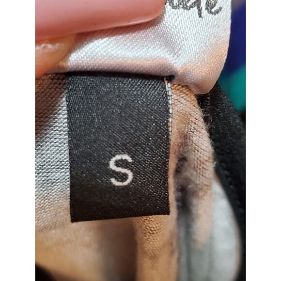 Dresscode Women Multicolor Rayon Scoop Neck Long Sleeve Knee Length Dress Size S - Picture 8 of 9